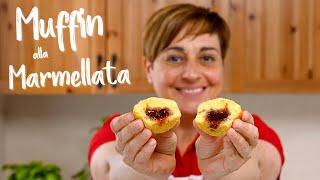 EASY JAM MUFFIN  easy recipe butter free home made by Benedetta
