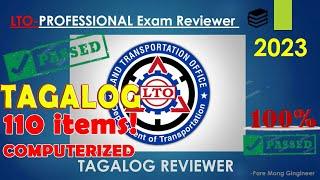 LTO EXAM REVIEWER 2023 (PROFESSIONAL) TAGALOG