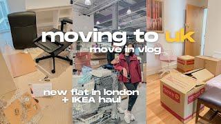 UK Moving vlog | New flat in London | IKEA shopping, move-in day, unpacking & more