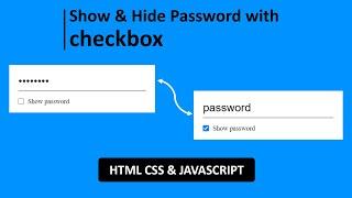 How to Show and Hide Password with Checkbox in HTML, CSS, and JavaScript