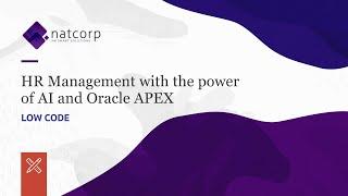 HR Management with the power of AI and Oracle APEX Low-Code