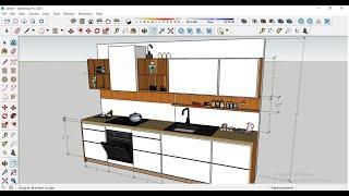 MODULAR KITCHEN DESIGN | SKETCHUP TUTORIAL FOR BEGINNERS |  @autocadandinterior2153 ​