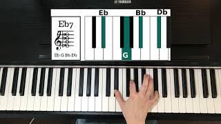 Play Eb7 Chord On Piano - How To