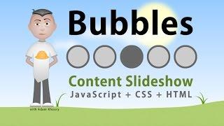 Bubbles Content Slideshow Application JavaScript CSS HTML