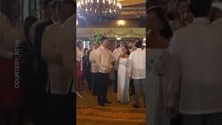 First Lady Liza Marcos sips from Escudero’s wine glass at Vin d’Honneur