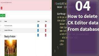 How to delete ckeditor data from database