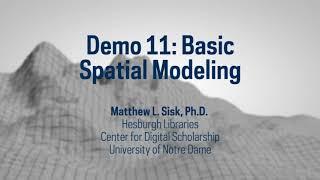 Demo 11 Basic Spatial Modeling