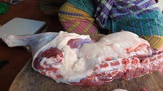 Amazing Original Mutton Full Leg Cutting Video | Goat Meat Cutting Skills | Meat Cutting |