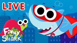  Finny The Shark Episode Livestream | Cartoons For Kids | Super Simple Songs