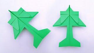 How to make origami jet plane - Easy paper craft activities - Handmade paper toy plane making