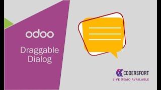 How to  drag a dialogue box in odoo | odoo Draggable dialogue | odoo Drag Backend Wizard