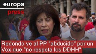 Ana Redondo ve al PP "abducido" por un Vox que "no respeta los derechos humanos"