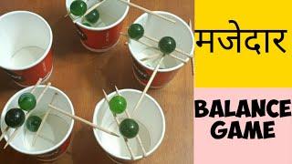 ONE minute game/Toothpick & Cup game/marble balance Game/kitty party game