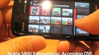 Nokia 5800 XpressMusic: Accessing OVI