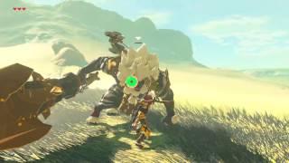 Zelda: Breath of the Wild - Link the Barbarian Vs White Maned Lynel NO DAMAGE