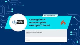 #9 CodeIgniter 4 jQuery AJAX Autocomplete example with Bootstrap Tutorial - Infovistar #codeigniter