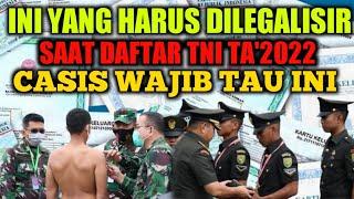 Casis wajib tau!! Apa saja yang dilegalisir saat daftar TNI Tahun 2022 || Rekrutmen TNI 2022