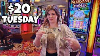 I Put $20 in 10 Different Slots in Las Vegas! This is What Happened!