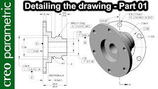 Drawing Detailing in Creo Parametric with GD&T (Part-01) Best Modeling practice