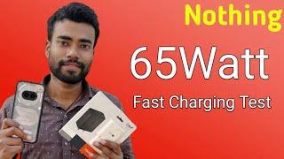 Nothing phone 2a plus fast Charging test with 65W GaN Charger!