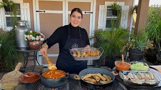 TACOS DORADOS DE CAMARÓN Y SOPA DE CONCHITAS!