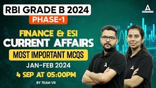 RBI Grade B 2024 | RBI Grade B Finance and ESI Current Affairs 2024 #1 | By Veer Sir & Ritika Mam