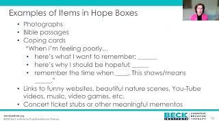 CBT to Prevent Suicide - Hope Boxes