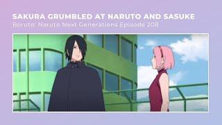 Sakura Grumbled at Naruto and Sasuke