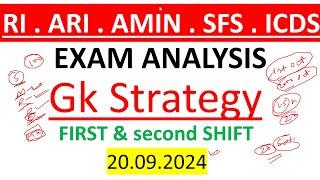 Exam Analysis - first and second shift - GK Strategy #RI_EXAM