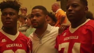 Inky Johnson In Montgomery, Al.  Many players accepted Jesus Christ on this evening