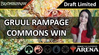 Gruul Rampage: Commons Win | Bloomburrow | MTG Arena Quick Draft