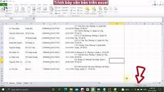 CÁCH TẠO VÀ TRÌNH BÀY VĂN BẢN TRÊN EXCEL