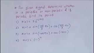 Part2: Examples of Periodic and Non-periodic Signals | Signals & Systems