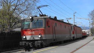 2 Alpenstaubsauger RH 1144 m. Güterzug bei Durchfahrt in Feldkirch Altenstadt aus Buchs SG️Bludenz