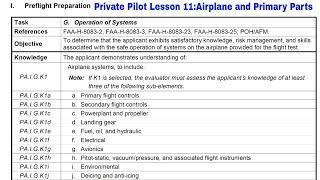 Private Pilot Ground Lesson 11: Aircraft and Primary Parts