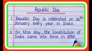 10 Lines On Republic Day In English/Republic Day 10 lines essay writing in english