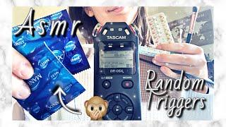 ASMR #34 // RANDOM TRIGGERS (condoms, pills, comb...) [NO TALKING]