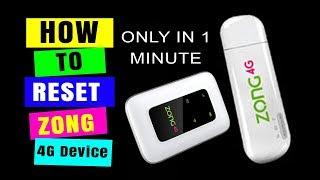 How To Reset Zong 4g Device