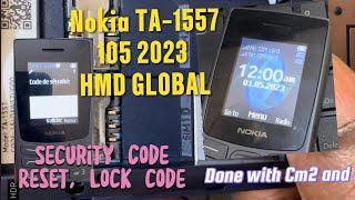 Nokia 105 2023 TA-1557 HMD GLOBAL SECURITY CODE, PASSCODE RESET, factory reset, format, read code