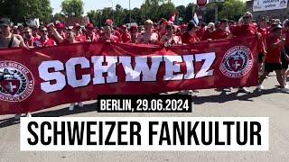 29.06.2024 Berlin Schweizer Fankultur Fanmarsch Olympiastadion #euro2024 Schweiz Italien #suiita