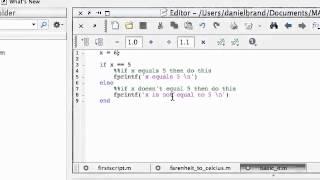 3.1 If & Else Statement Introduction in MATLAB