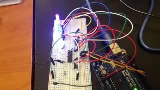 Eight LED with 74HC595 and Arduino