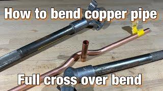 How to bend copper pipe! Full cross over! #copper #plumbing #subscribe