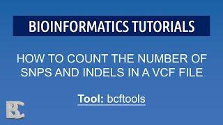 ShortClips | Count the number of snps and indels in a vcf file using bcftools