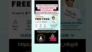 Free Yoga:  21 days with Saurabh Bothra #yogaeveryday #habuild #shortsfeed #ytshorts @saurabhbothra