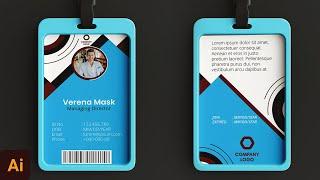 Print Ready ID Card Design in Illustrator | Print Ready ID Card Design | Zara