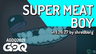 Super Meat Boy by shredberg in 1:26:27 - Awesome Games Done Quick 2021 Online