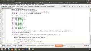 Best Tutorials | Search View used in Android Studio with List View.(Android Tutorial 6)