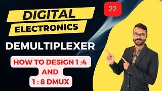 What is Demultiplexer?| How to design 1 to 4 and 1 to 8 Dmux|#santoshtondare