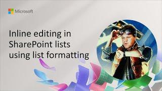 Inline editing in SharePoint lists using list formatting